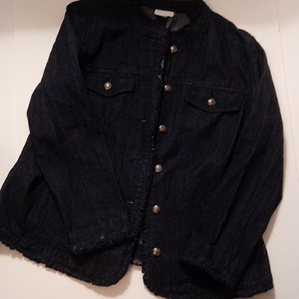 Charter Club Ruffled Denim Jacket